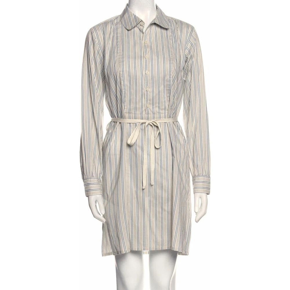 Marc by Marc Jacobs long sleeve striped Shirtdress button front tie waist‎